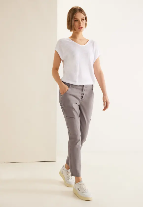Casual Fit Hose mit Stretch - sandy mocca