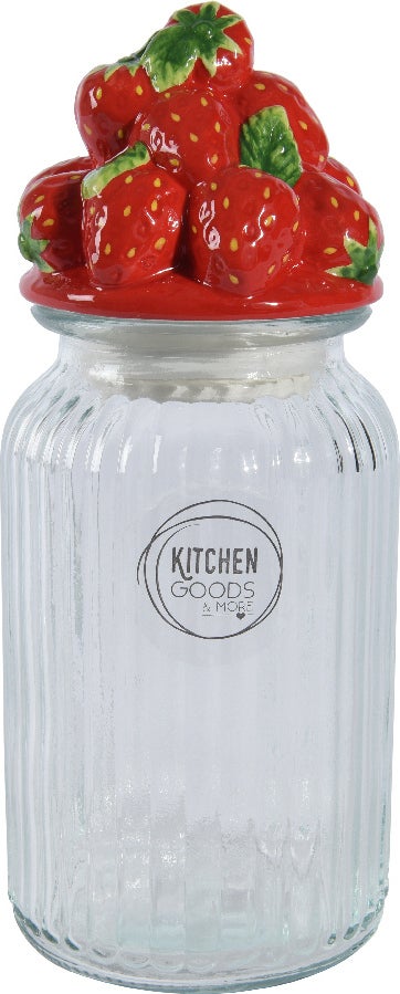 Kitchen Goods & More voorraadpot Aardbei rood D 11 H 26,5 cm