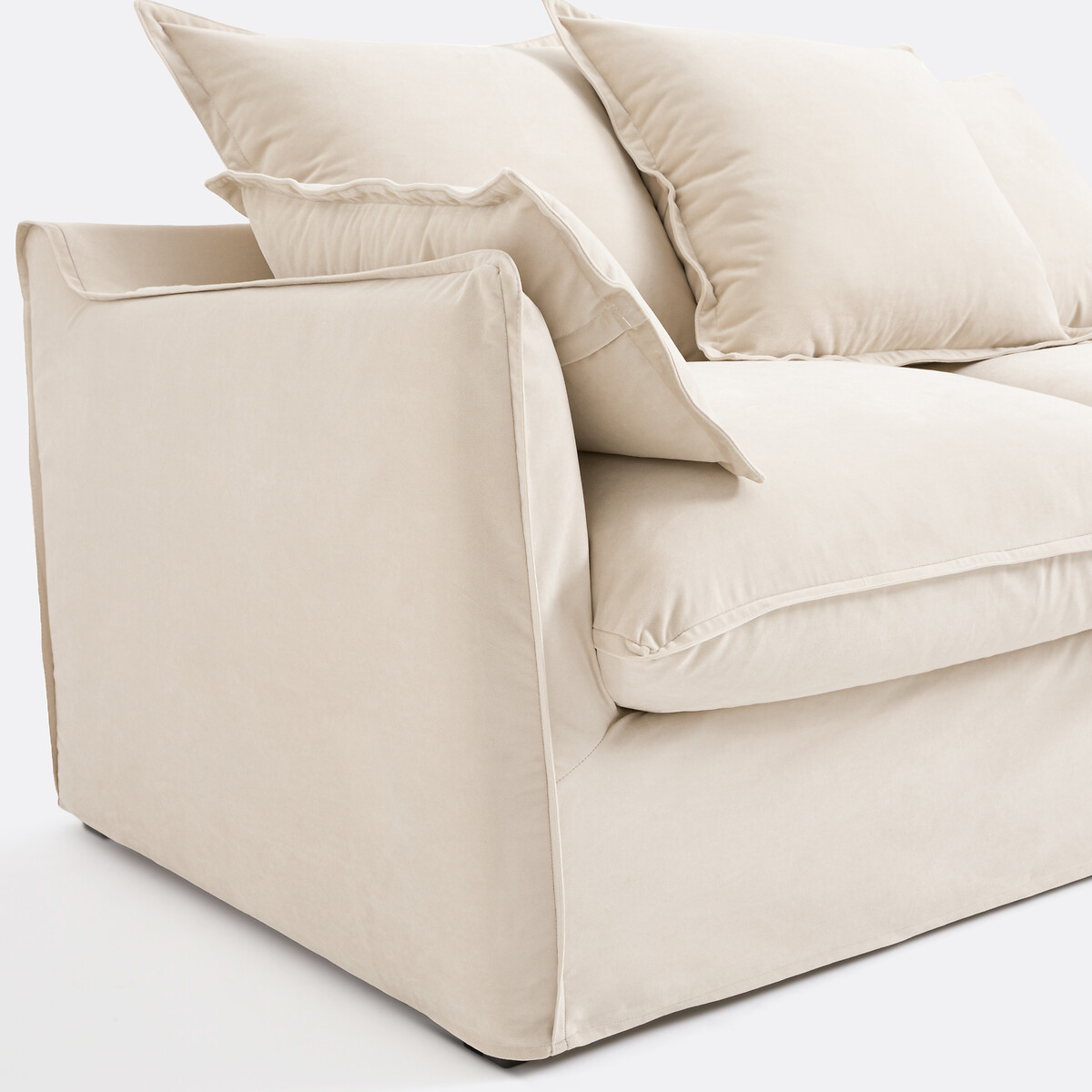 LA REDOUTE INTERIORS<br>Sofá-cama H14 cm, veludo, Odna