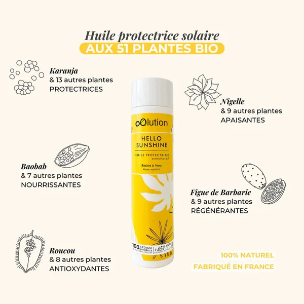 Oolution Hello Sunshine - Huile Solaire Corps & Visage 100 mL