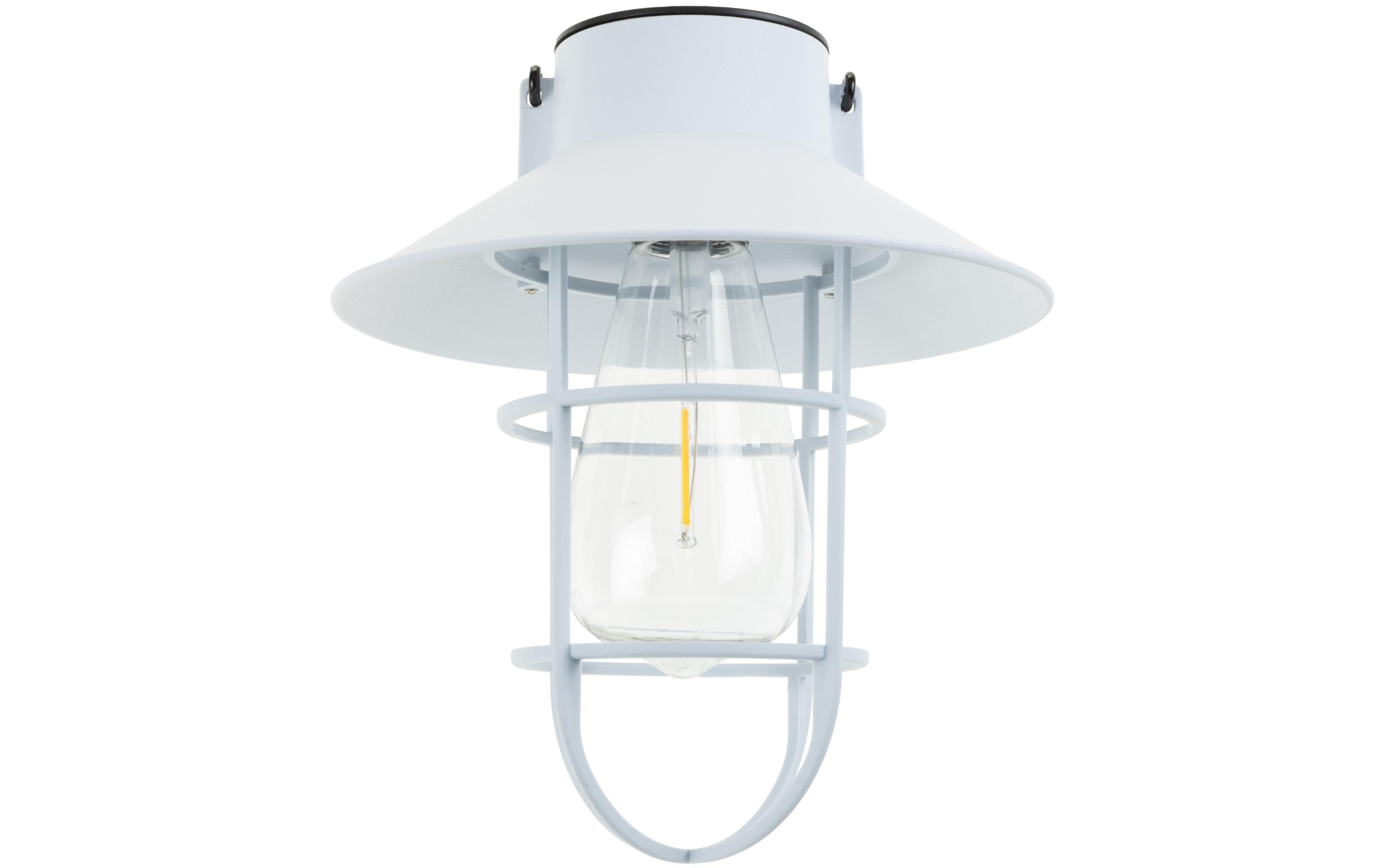 Laterne LED Solar, WeissDekorative Beleuchtung für den Balkon, die Terrasse oder den Garten