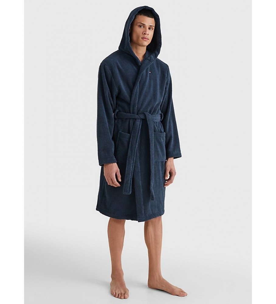 Robe de banho com capuz Tommy Hilfiger cinza