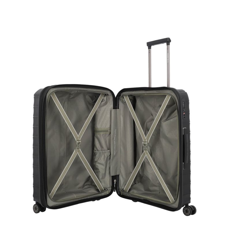 Valise rigide Mooby extensible 66 cm Noir