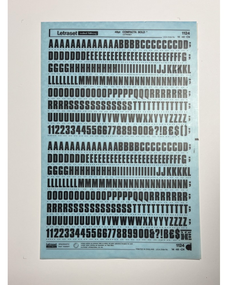 letraset-1124- COMPACTA BOLD - 48pt