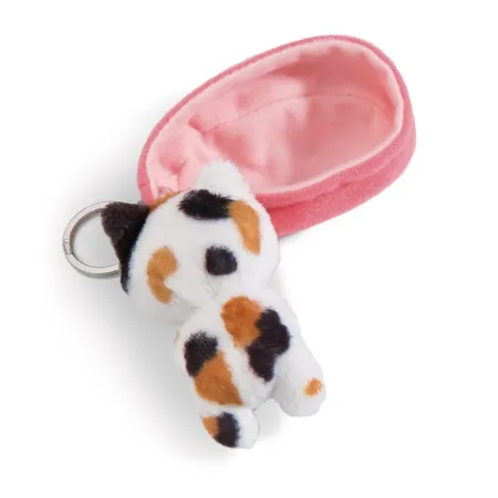 NICI Schlüsselanhänger Sleeping Pets Katze dreifarbig, 8 cm