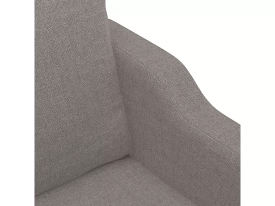 Ensemble de canapés 3 pcs avec coussins taupe tissu