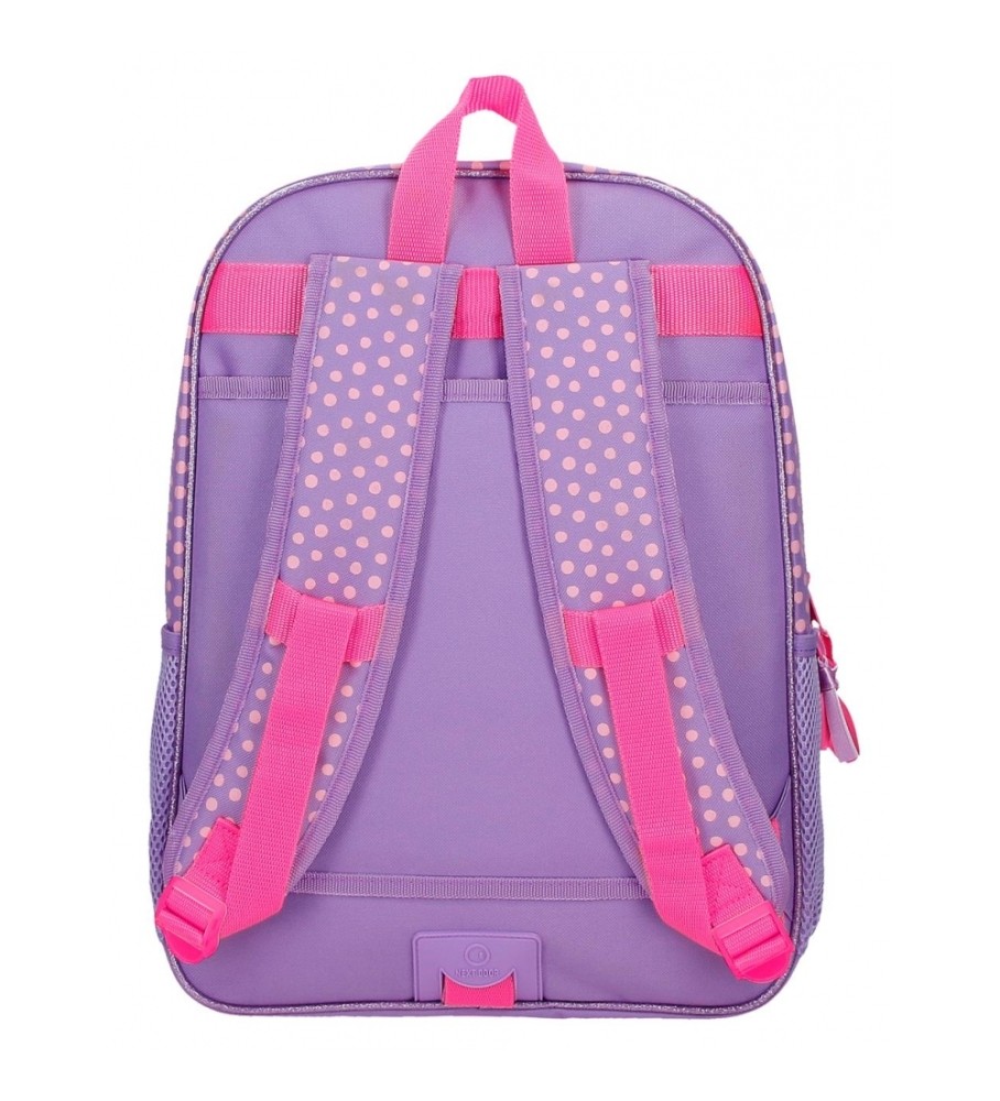 Disney Mochila escolar Minnie hoje é meu dia adaptável a carro 40 cm lila