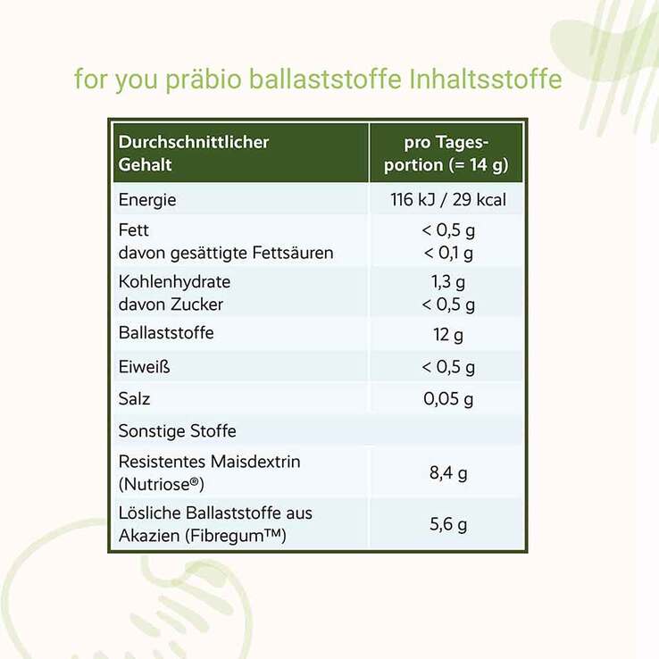 For You präbio ballaststoffe Pulver, 420 g