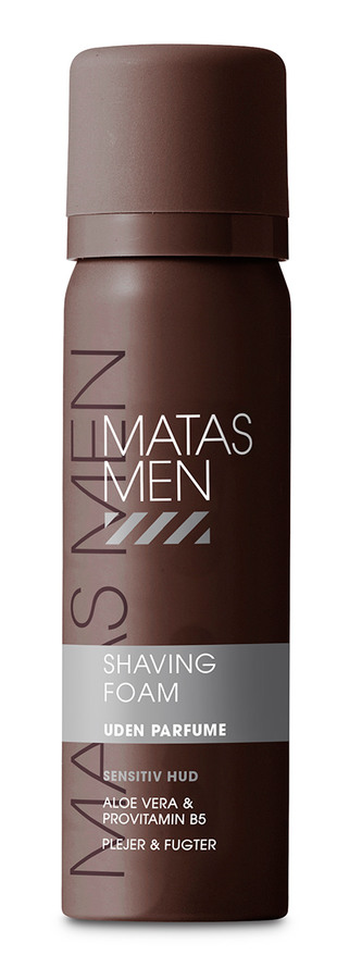 Matas Striber Men Shaving Foam til Sensitiv Hud Uden Parfume 60 ml