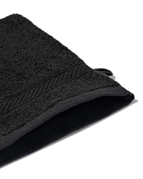 gant de toilette de qualité épaisse noir