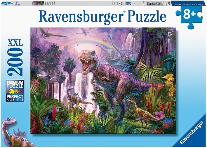 Ravensburger Kinderpuzzle - 12892 Dinosaurierland - Dino-Puzzle für Kinder ab 8 Jahren, mit 200 Teilen im XXL-Format