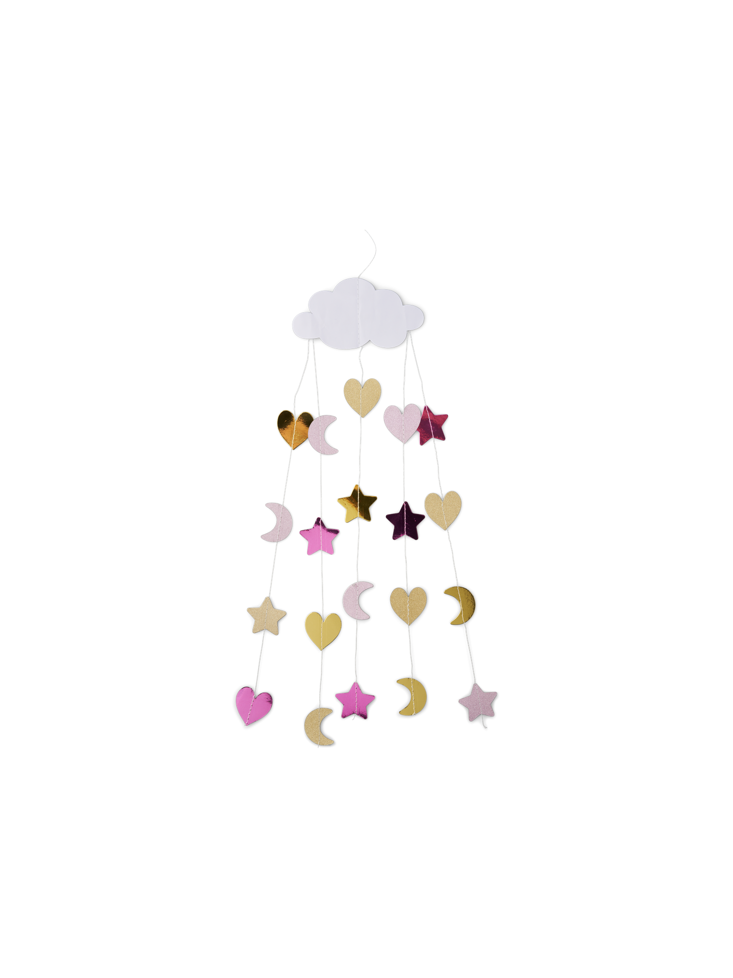 Papirsky med regndråber | Papir. 10 x 9,5 x 4,5 cm. | Lilac, Gold