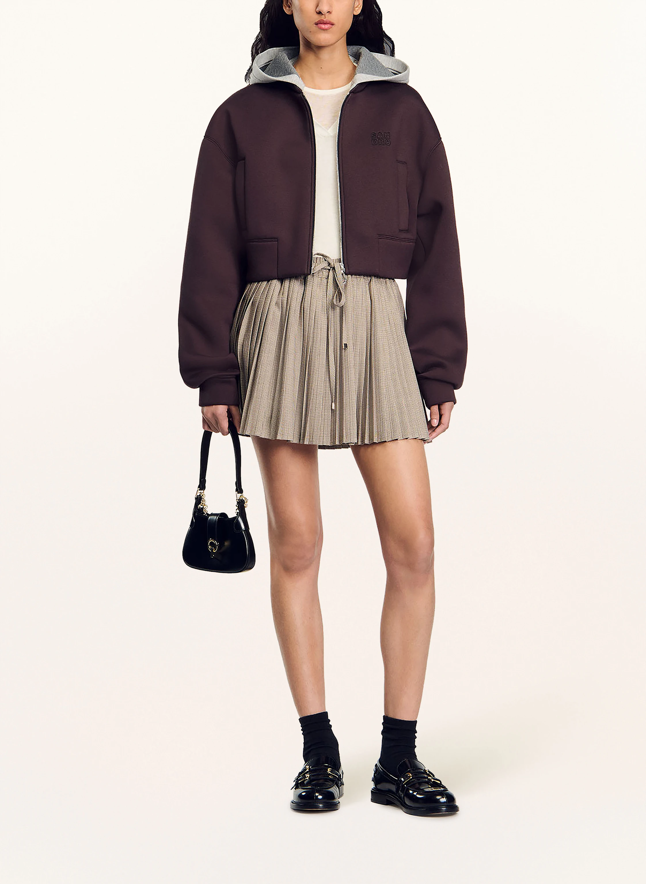 SANDRO Cropped-Sweatjacke