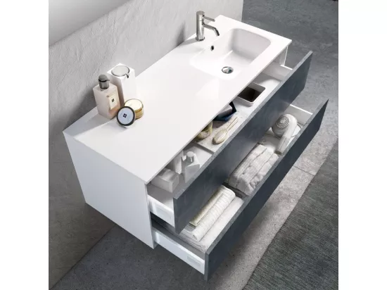 Ensemble de salle de bain vasque DX 4 pièces IGEA blue pierre