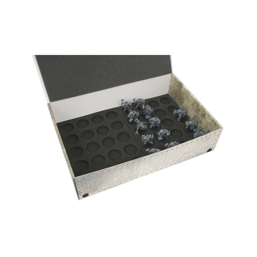 Rangement Safe & Sound - Mousse pour 20 Figurines Debout (Socles 40mm)