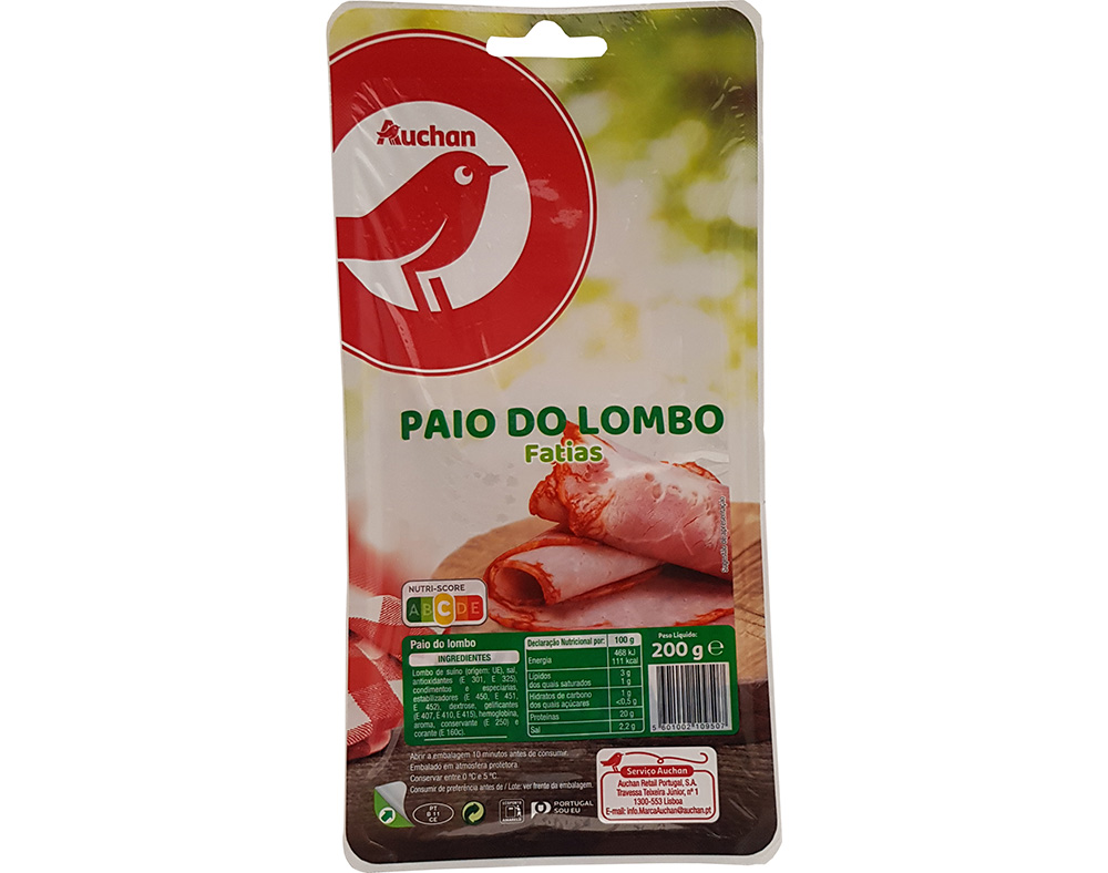 PAIO DO LOMBO AUCHAN FATIAS 200 G