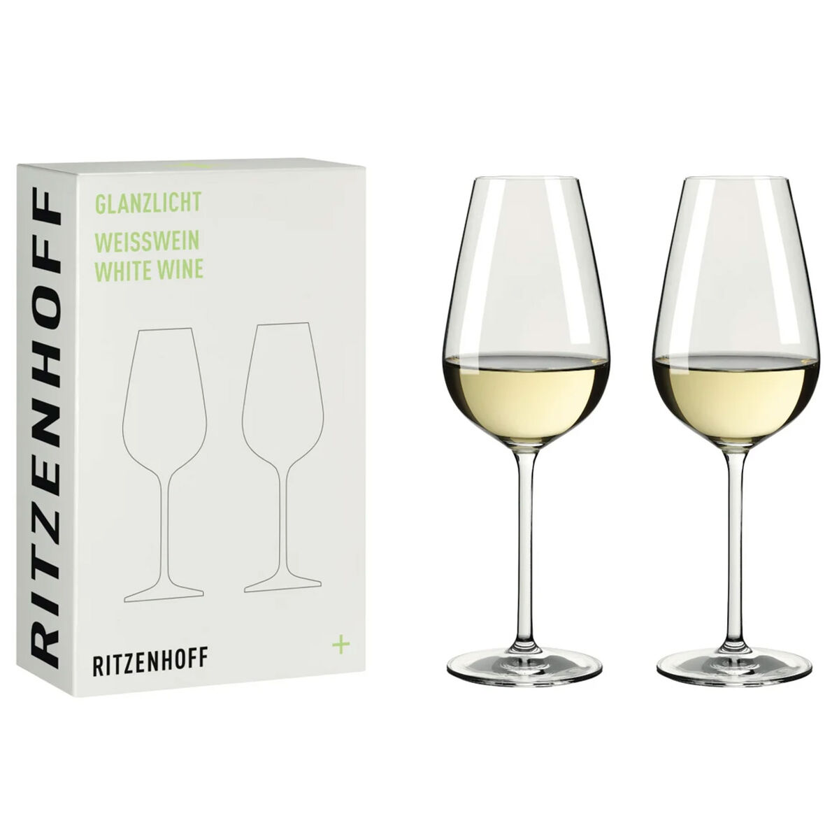 Ritzenhoff Glanzlicht hvitvinsglass, 2-pack