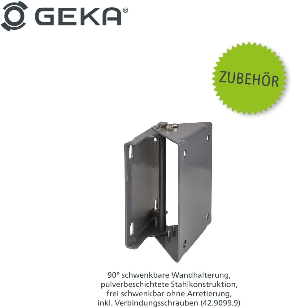 GEKA plus Automatischer Schlauchaufroller PA20GSK (robuster Schlauchaufroller, Stahlkonstruktion, autom. Rückzug, schrittweise Arretierung, mit 15 m Gummi Wasserschlauch)