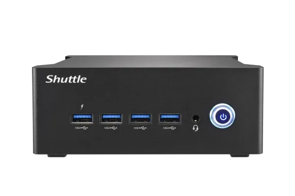 Shuttle XPC nano NA10H7 - Barebone - mini PC 1 x Ryzen 7 8845HS / op til 5.1 GHz - RAM 0 GB - Radeon 780M - Gigabit Ethernet