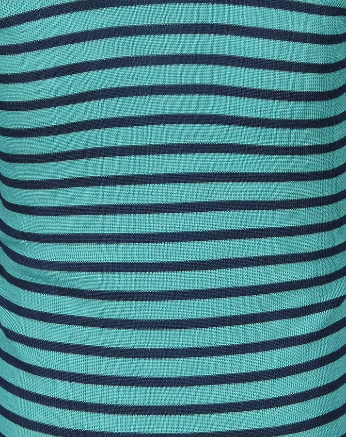 Langarm-Unterhemd STRIPES mit Seide in eisvogel/marine