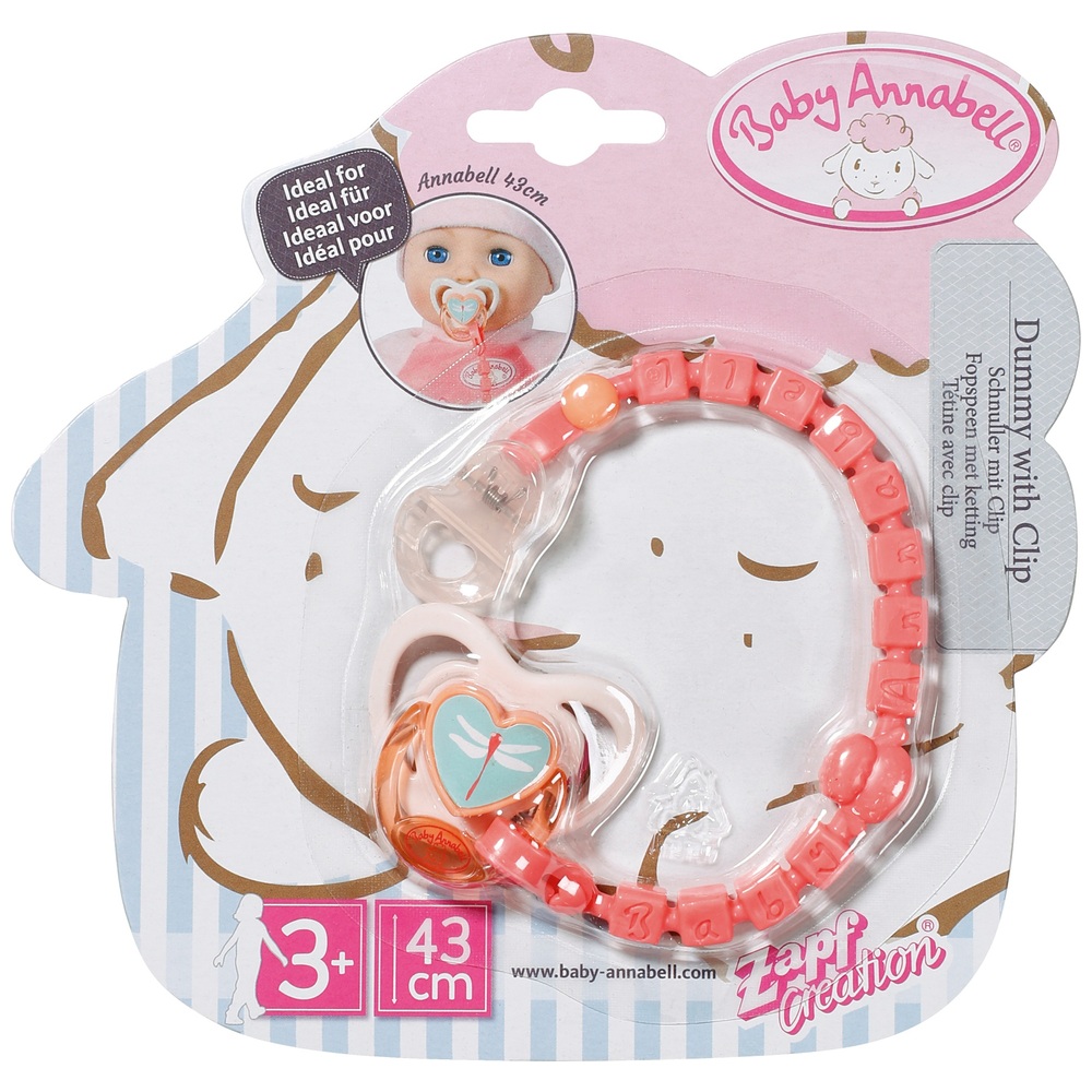 Baby Annabell Schnuller mit Clip-Sortiment
