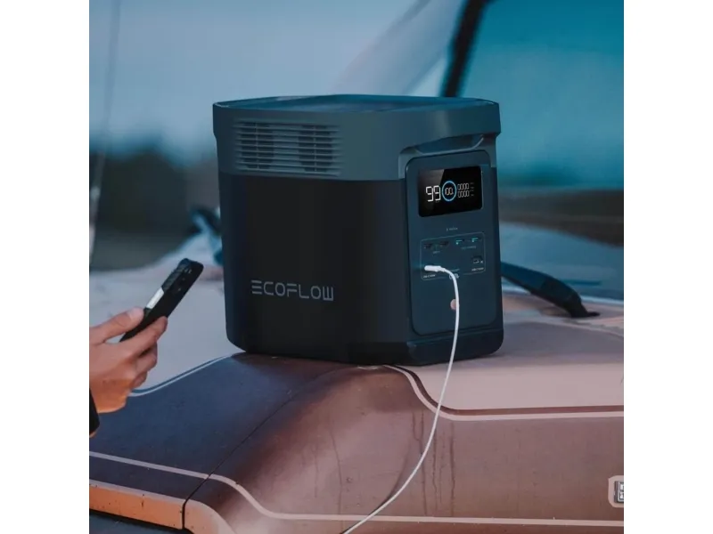 EcoFlow Delta 2 - Transportabel strømstation - litiumjernfosfat - 1024 Wh - Wi-Fi, Bluetooth - output-stikforbindelser: 13 - Europa