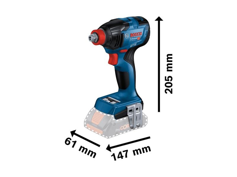 Bosch Professional Akku-Schlagschrauber GDX 18V-210 C Solo 18-Volt-Akku-Drehschlagschrauber mit 2-in-1-Werkzeugaufnahme