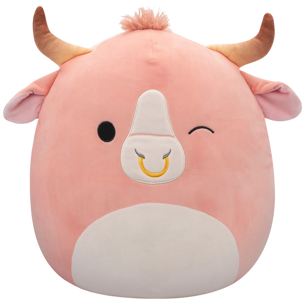 Original Squishmallows 40cm Howland der Pfirsich-Brahma-Bulle Plüschtier