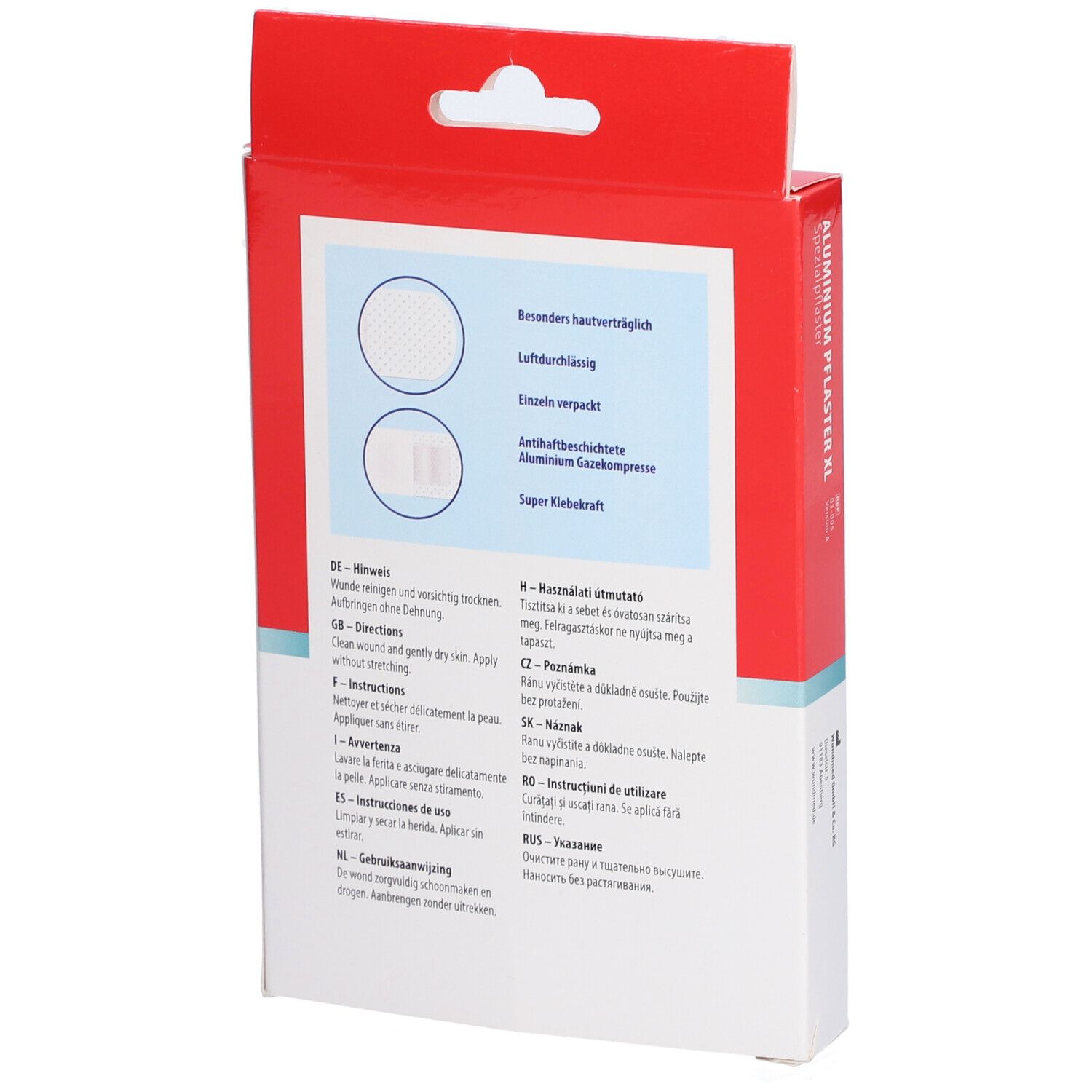 WUNDmed® Aluminium-Pflaster 75 x 75 mm