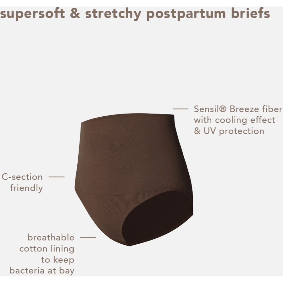 Noppies Nahtloser Slip Lee post partum Sensil® Breeze Coffee Bean