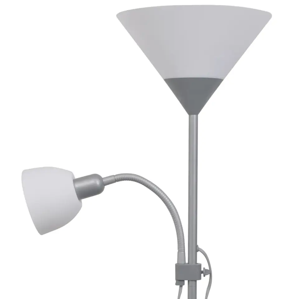 vidaXL - Staande Lamp - Grijs - Staal