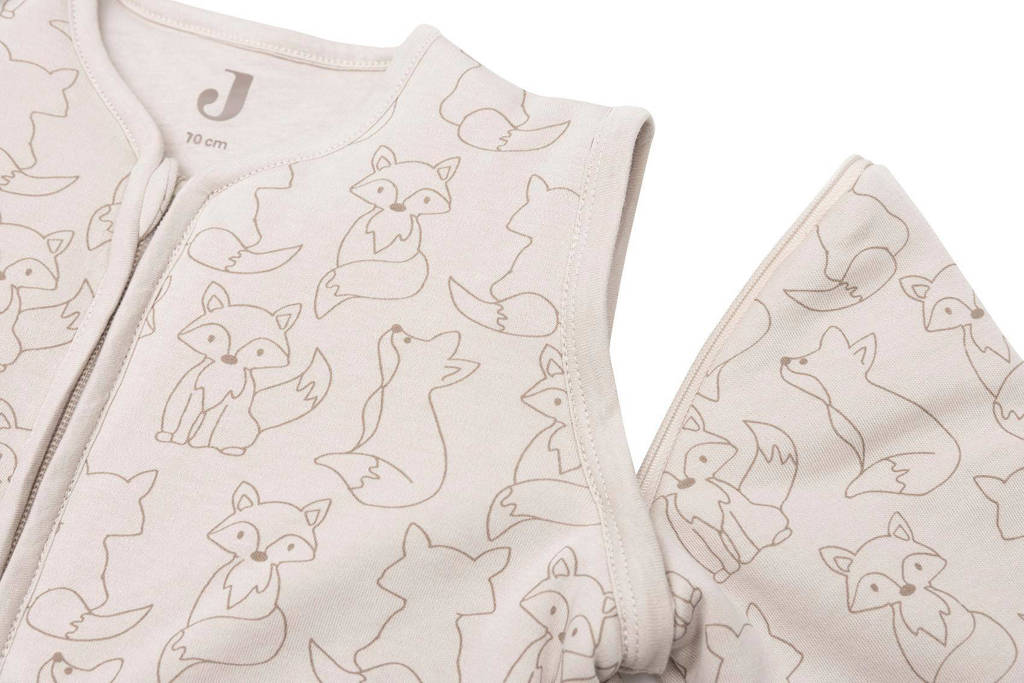 Slaapzak valt superbaby slaapzak met afritsbare mouw Fox - Nougat