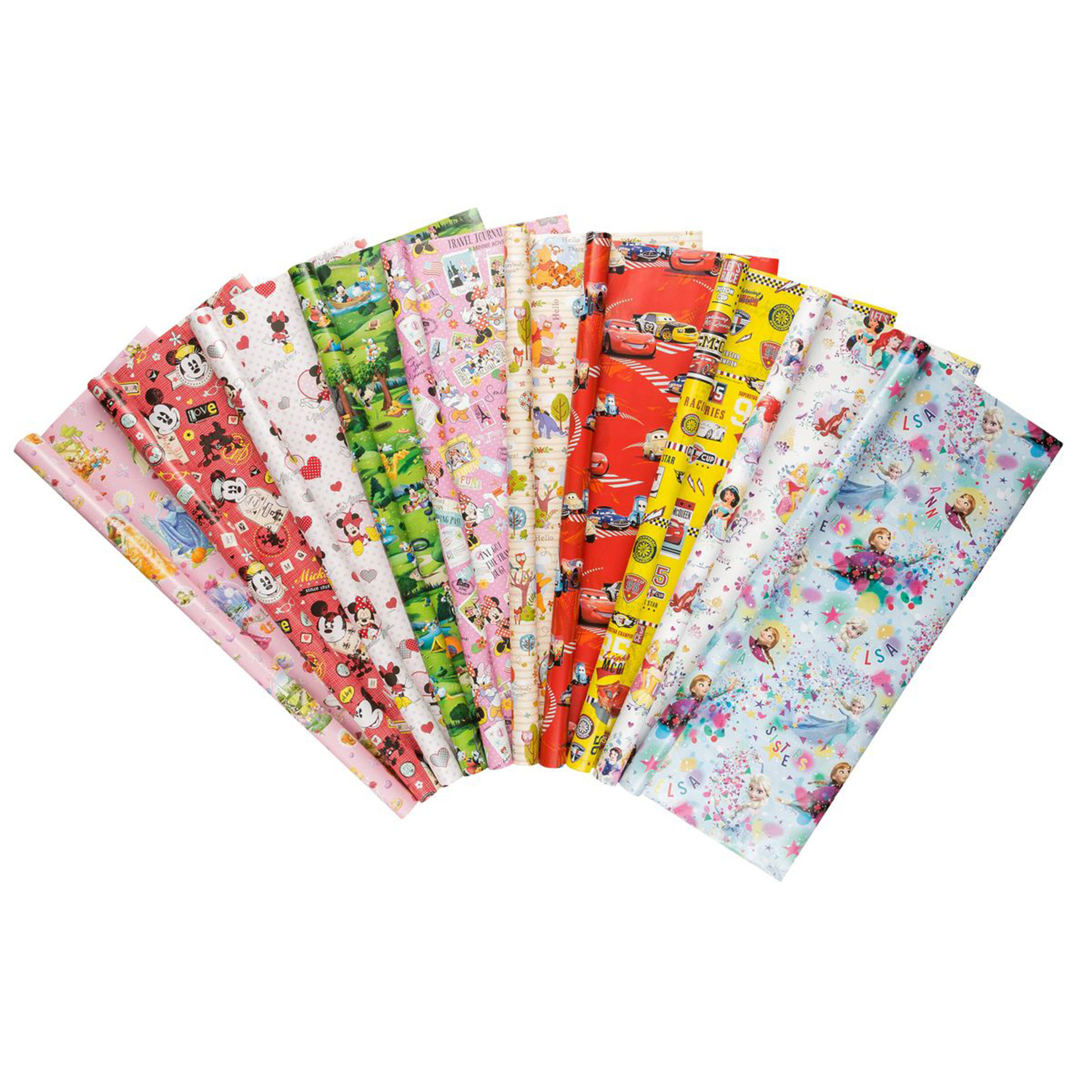 Geschenkpapier - sortierte Disneymotive