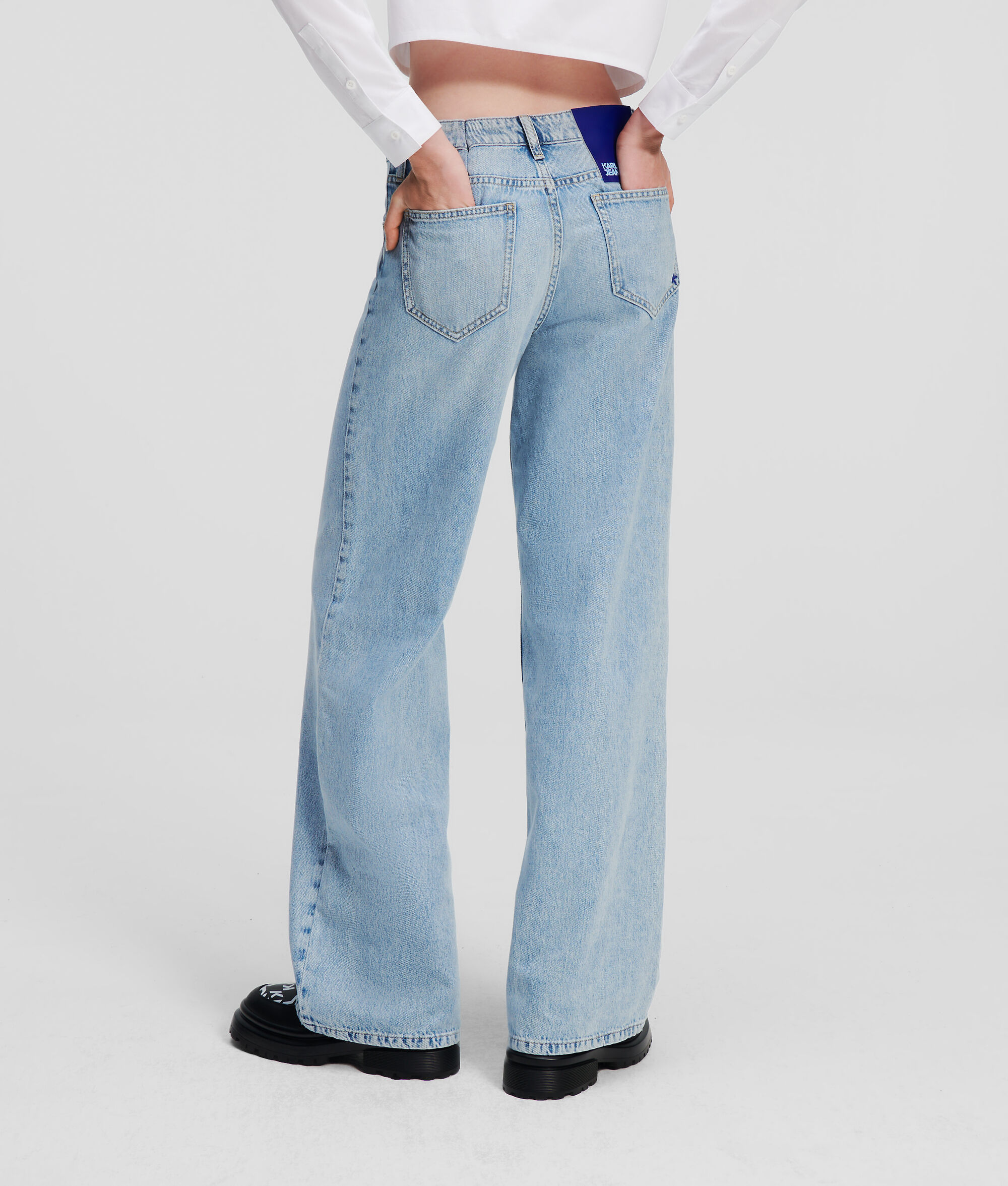 JEAN TAILLE MI-HAUTE DÉCONTRACTÉ KLJ
