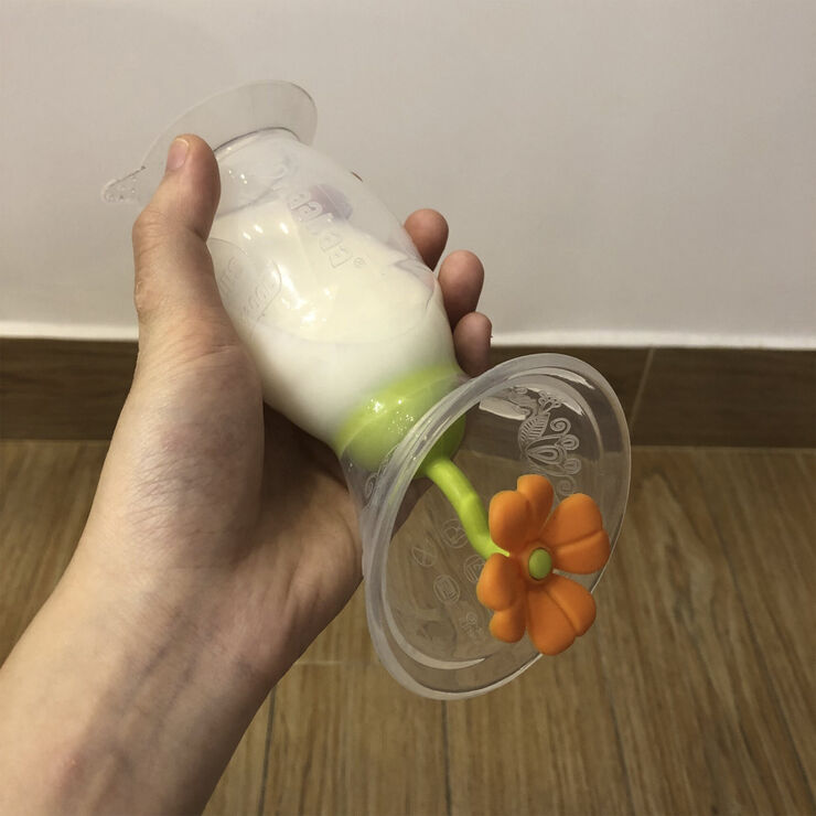 Haakaa Brystpumpe 100ml m. Blomst Orange