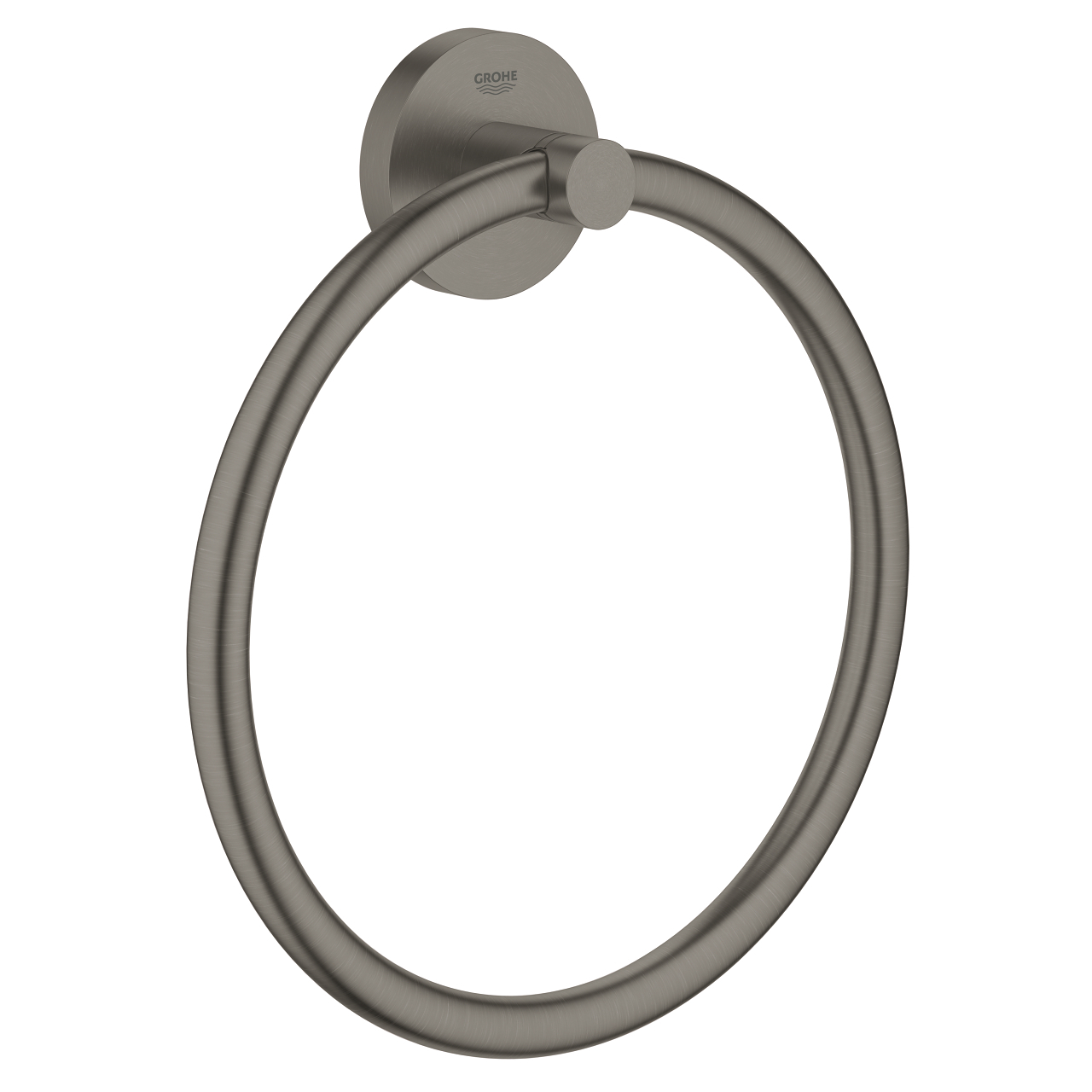 Grohe Essentials handdoekring brushed hard graphite