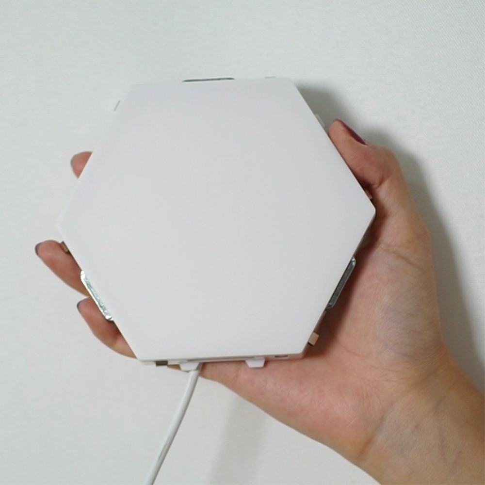 (8er Set) Magnetische LED Panels Modulierbare Sechseck Wand Lampen mit Touch Funktion - Kaltweiss