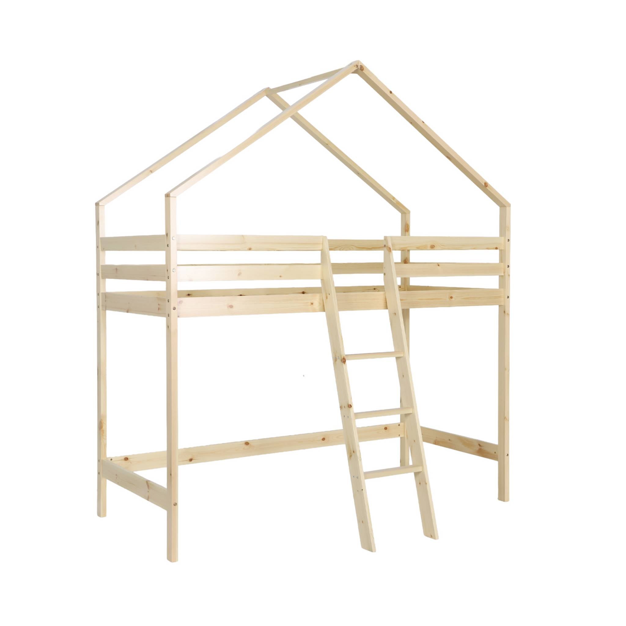 sweeek - Hoogslaper kinderbed hut 90 x 190 cm