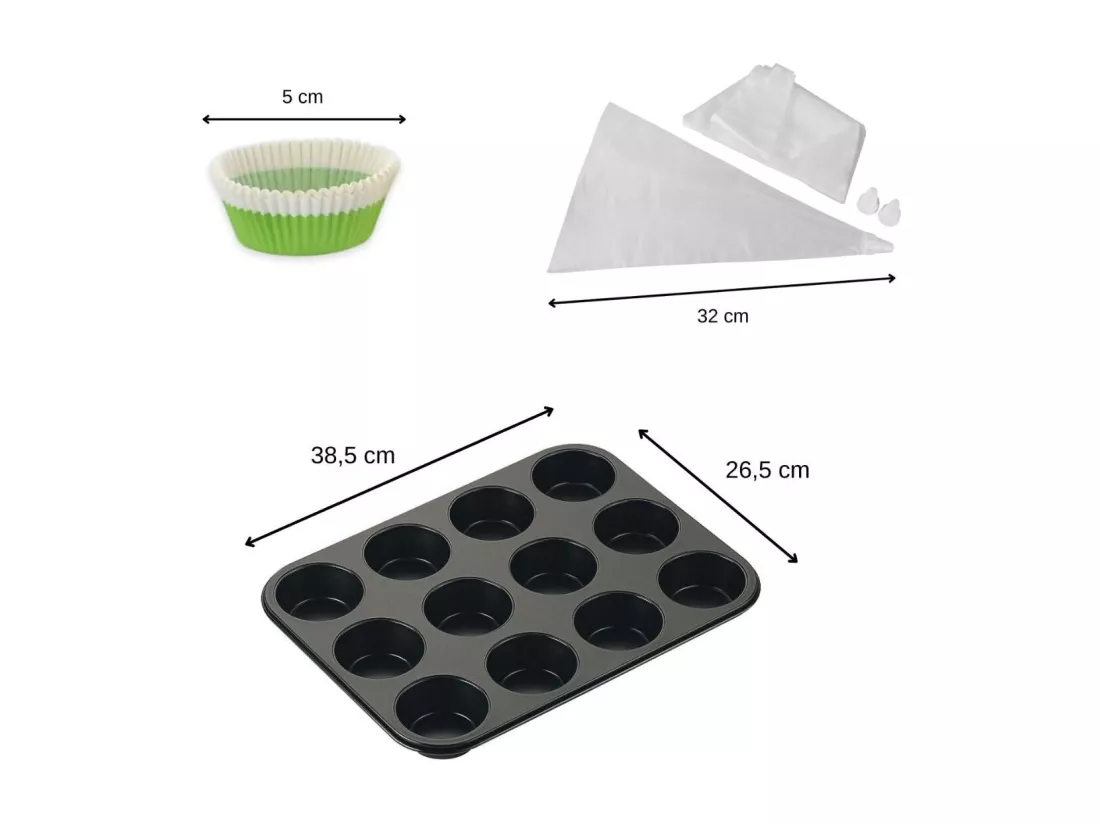 Ensemble 3 pièces spécial muffins Zenker