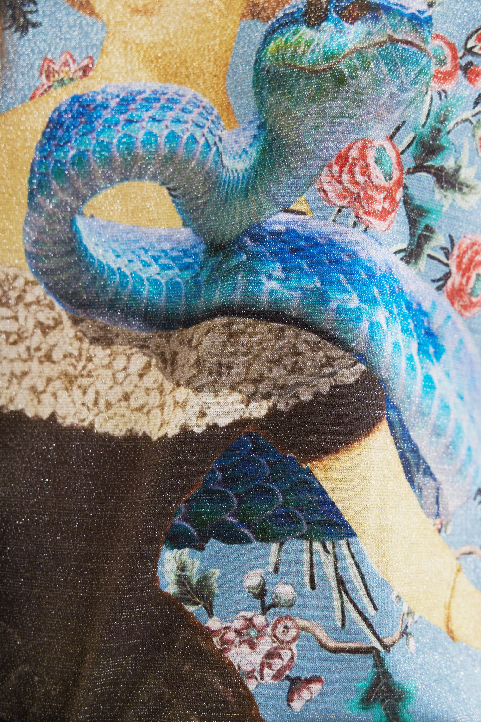 T-shirt collage maille