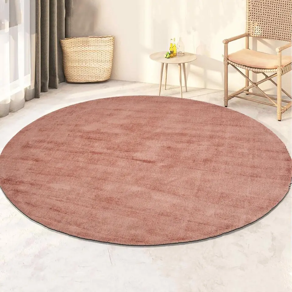 Dutch Lifestyle - Viscose - Vloerkleed - 115cm rond - Rood
