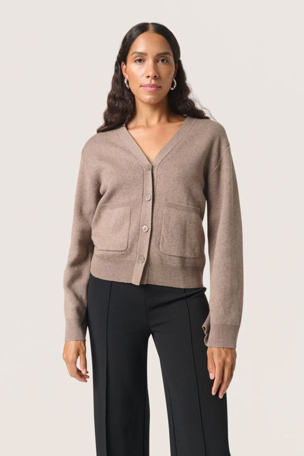 Soaked in Luxury SLCalisa Cardigan Morel melange