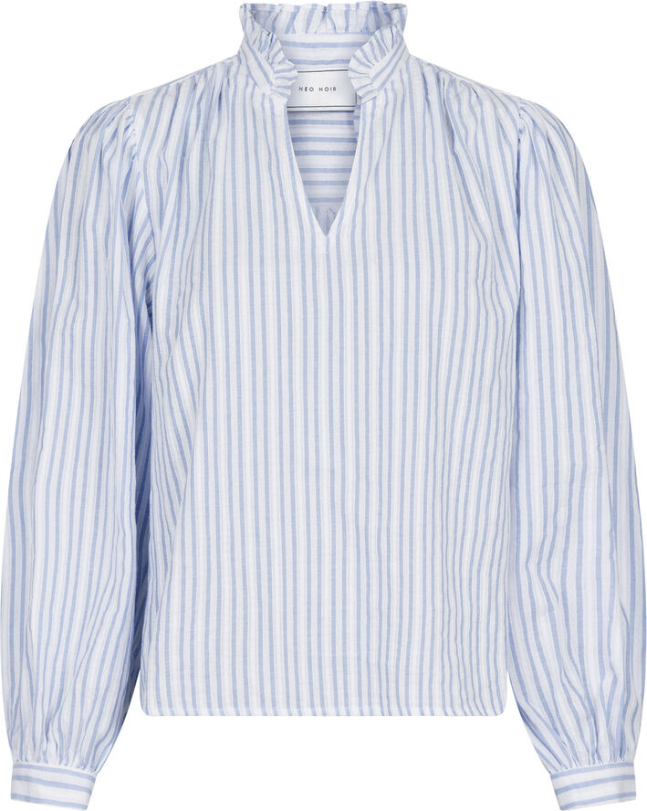 Neo Noir Johanne Stripe Blouse Light blue