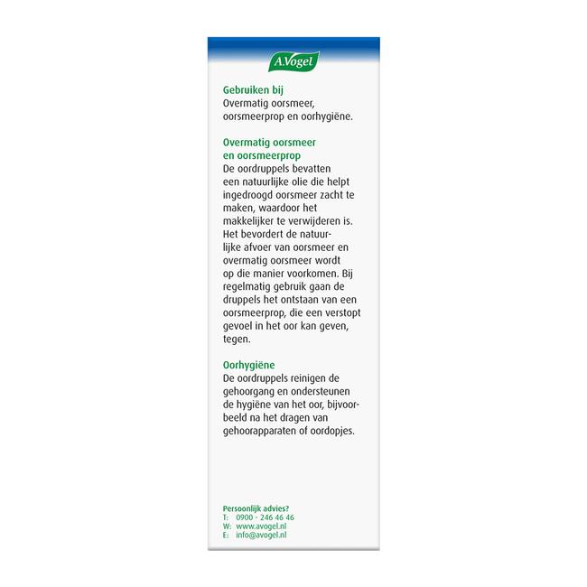 A.Vogel Oordruppels Oorsmeer Reinigt de Gehoorgang Druppels 20 ML