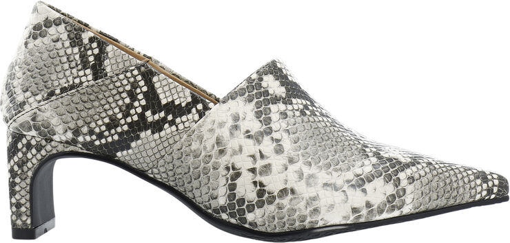 Bianco Rowe Heel Step Down Mule #S White snake