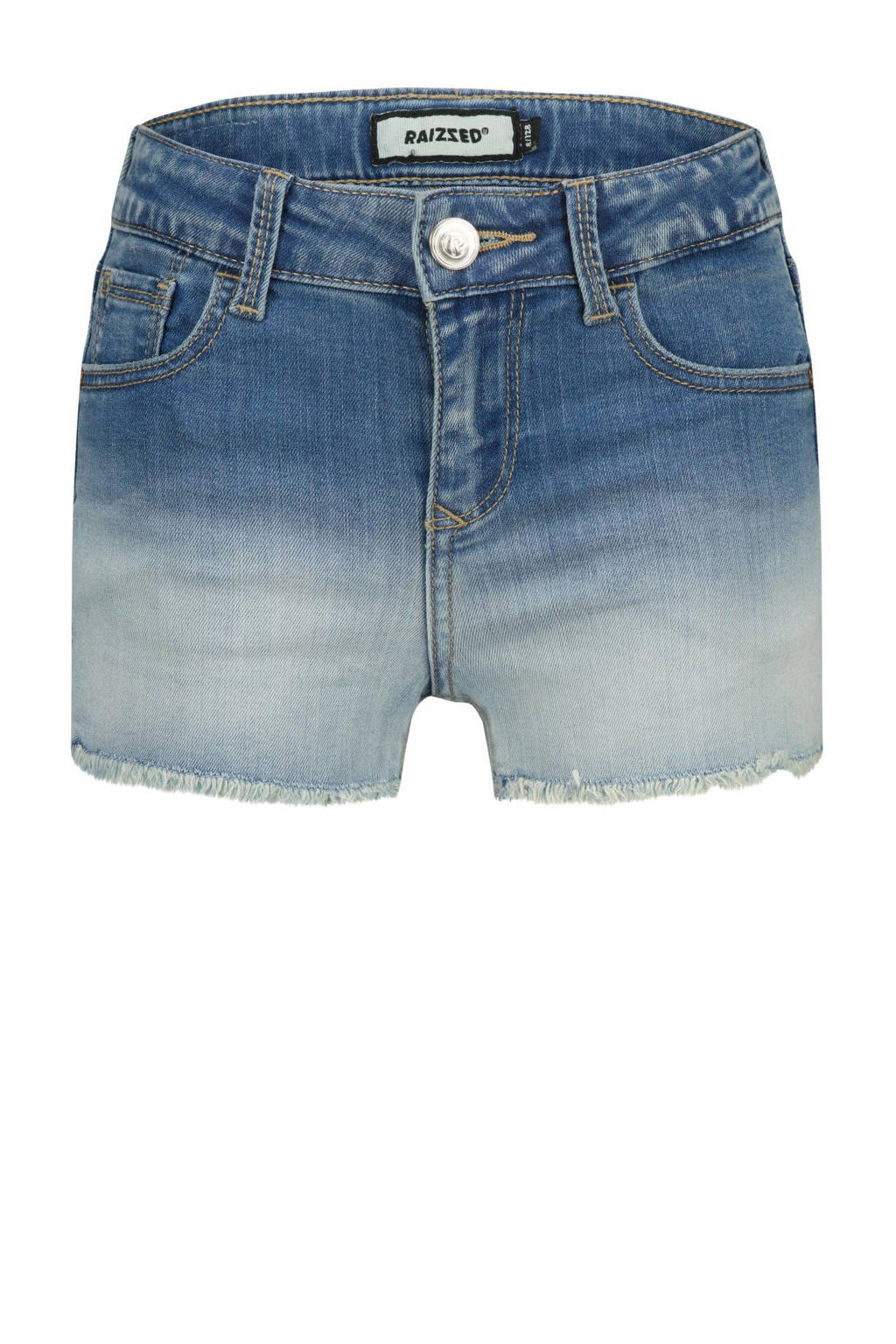 Raizzed dip-dye denim short Louisiana Crafted mid blue stone