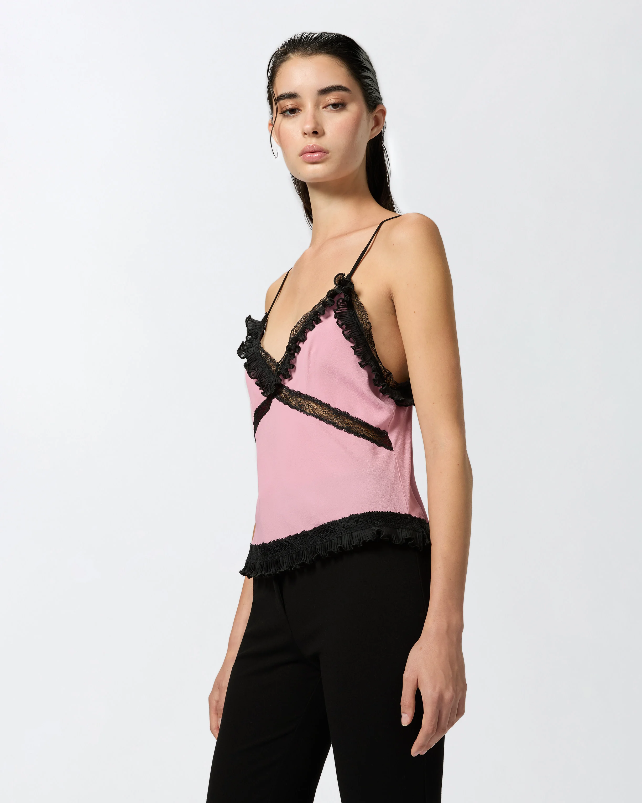 Top à fines bretelles | Rose