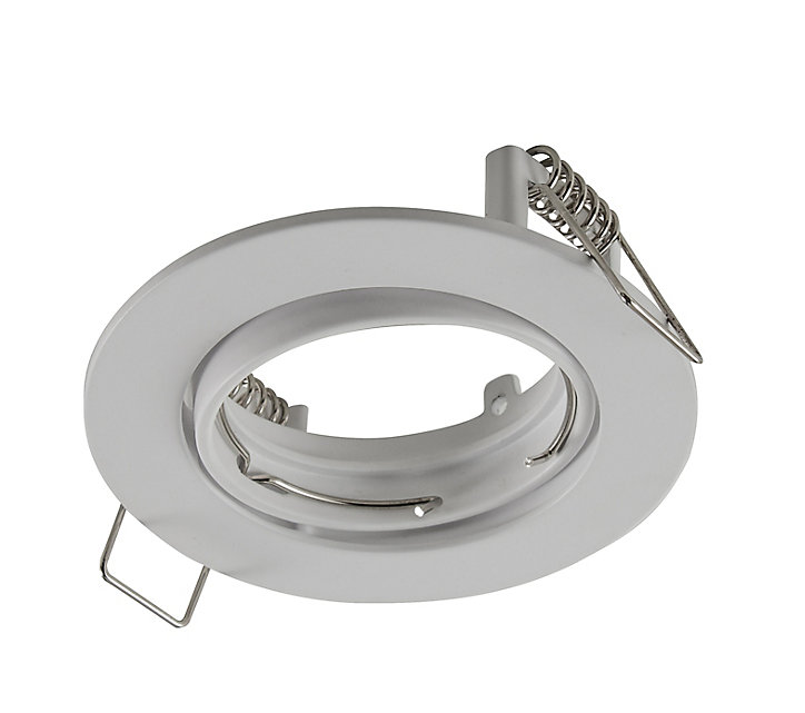 Support rond pour spot encastrable LED Colours Ares métal blanc Ø8,5 cm