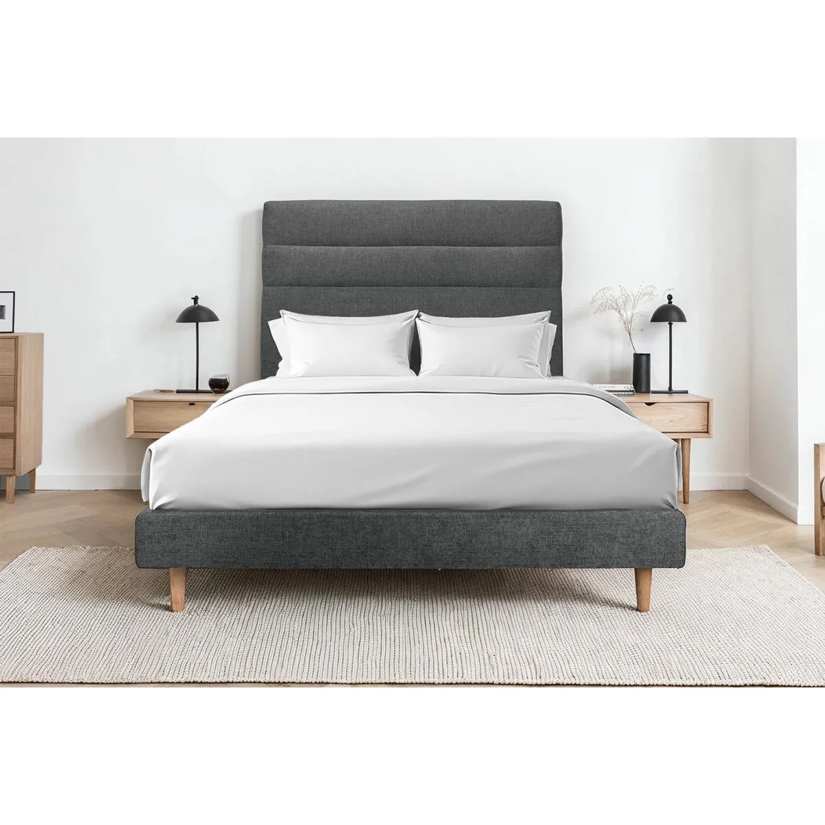 Sommeil de Plomb Lit 140x190cm - Gris anthracite