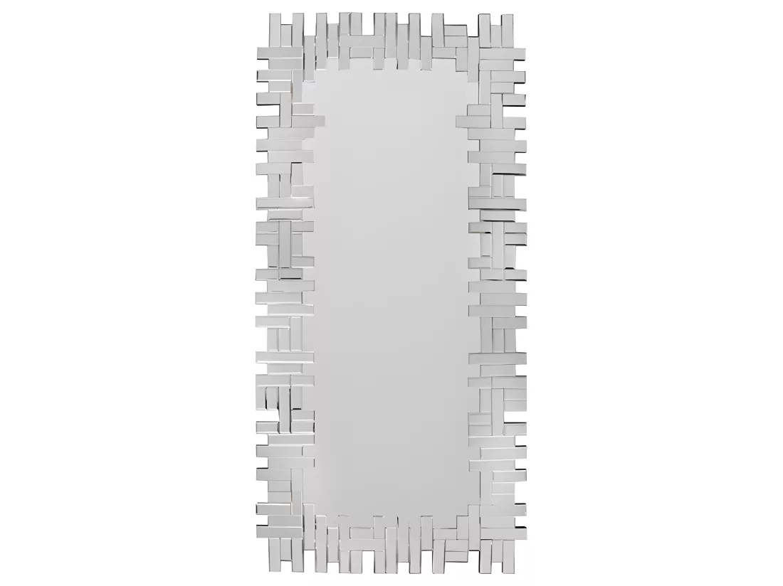 Miroir en inox - L. 57 x H. 120 cm - Argenté - LOLA